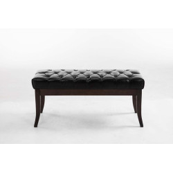 Taburete Recibidor Ramses En Madera Oscura Negro,100 cm