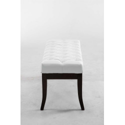 Taburete Recibidor Ramses En Madera Oscura Blanco,100 cm