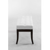 Taburete Recibidor Ramses En Madera Oscura Blanco,100 cm