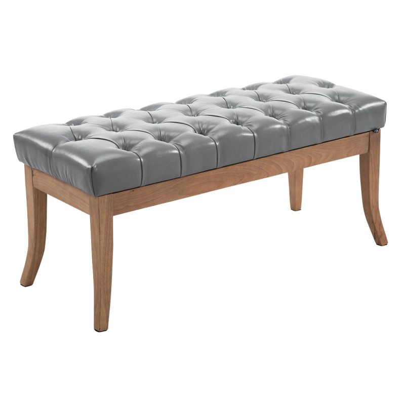 Banco Recibidor Ramses En Madera Clara Gris,100 cm