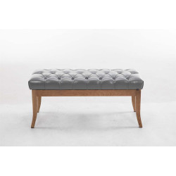 Banco Recibidor Ramses En Madera Clara Gris,100 cm