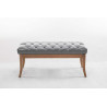 Banco Recibidor Ramses En Madera Clara Gris,100 cm