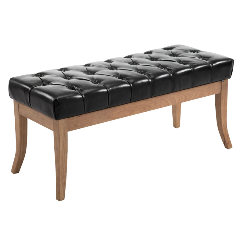 Banco Recibidor Ramses En Madera Clara Negro,100 cm