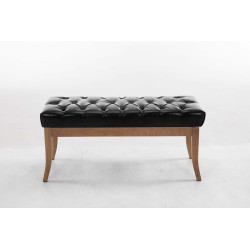 Banco Recibidor Ramses En Madera Clara Negro,100 cm