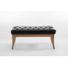 Banco Recibidor Ramses En Madera Clara Negro,100 cm