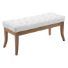 Banco Recibidor Ramses En Madera Clara Blanco,100 cm