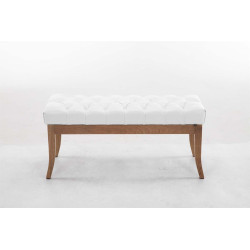 Banco Recibidor Ramses En Madera Clara Blanco,100 cm
