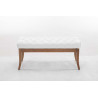 Banco Recibidor Ramses En Madera Clara Blanco,100 cm