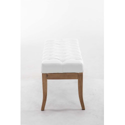 Banco Recibidor Ramses En Madera Clara Blanco,100 cm