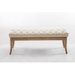 Banco Recibidor Ramses En Madera Clara Crema,120 cm