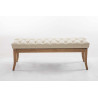 Banco Recibidor Ramses En Madera Clara Crema,120 cm