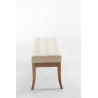 Banco Recibidor Ramses En Madera Clara Crema,120 cm