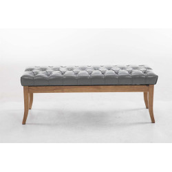 Banco Recibidor Ramses En Madera Clara Gris,120 cm