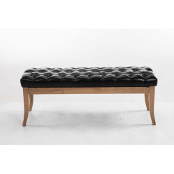 Banco Recibidor Ramses En Madera Clara Negro,120 cm