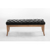 Banco Recibidor Ramses En Madera Clara Negro,120 cm