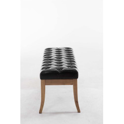 Banco Recibidor Ramses En Madera Clara Negro,120 cm