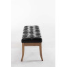 Banco Recibidor Ramses En Madera Clara Negro,120 cm