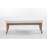 Banco Recibidor Ramses En Madera Clara Blanco,120 cm