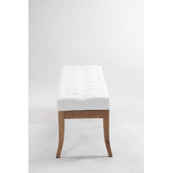 Banco Recibidor Ramses En Madera Clara Blanco,120 cm
