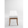 Banco Recibidor Ramses En Madera Clara Blanco,120 cm