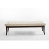 Taburete Recibidor Ramses En Madera Oscura Crema,150 cm