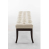 Taburete Recibidor Ramses En Madera Oscura Crema,150 cm