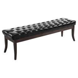 Taburete Recibidor Ramses En Madera Oscura Negro,150 cm