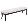 Taburete Recibidor Ramses En Madera Oscura Blanco,150 cm