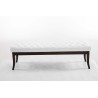 Taburete Recibidor Ramses En Madera Oscura Blanco,150 cm