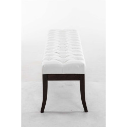 Taburete Recibidor Ramses En Madera Oscura Blanco,150 cm