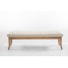 Banco Recibidor Ramses En Madera Clara Crema,150 cm