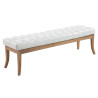 Banco Recibidor Ramses En Madera Clara Blanco,150 cm