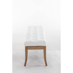 Banco Recibidor Ramses En Madera Clara Blanco,150 cm