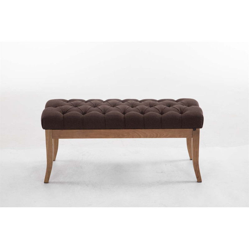 Banco Recibidor Ramses En Tela & Madera Clara Marrón,100 cm
