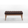 Banco Recibidor Ramses En Tela & Madera Clara Marrón,100 cm