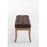 Banco Recibidor Ramses En Tela & Madera Clara Marrón,100 cm