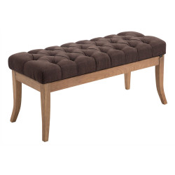 Banco Recibidor Ramses En Tela & Madera Clara Marrón,100 cm