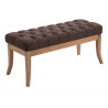 Banco Recibidor Ramses En Tela & Madera Clara Marrón,100 cm
