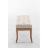 Banco Recibidor Ramses En Tela & Madera Clara Crema,100 cm