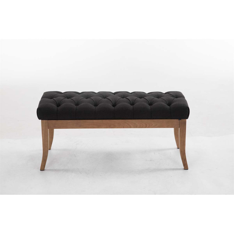 Banco Recibidor Ramses En Tela & Madera Clara Gris oscuro,100 cm