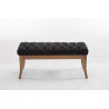 Banco Recibidor Ramses En Tela & Madera Clara Gris oscuro,100 cm