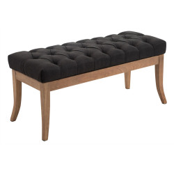 Banco Recibidor Ramses En Tela & Madera Clara Gris oscuro,100 cm