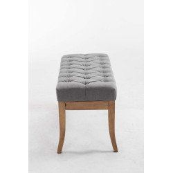 Banco Recibidor Ramses En Tela & Madera Clara Gris,100 cm
