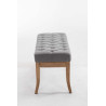 Banco Recibidor Ramses En Tela & Madera Clara Gris,100 cm