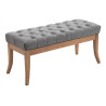 Banco Recibidor Ramses En Tela & Madera Clara Gris,100 cm