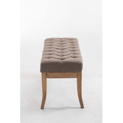 Banco Recibidor Ramses En Tela & Madera Clara Gris topo,100 cm