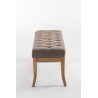 Banco Recibidor Ramses En Tela & Madera Clara Gris topo,100 cm