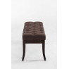 Taburete Recibidor Ramses En Tela & Madera Oscura Marrón,100 cm