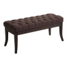 Taburete Recibidor Ramses En Tela & Madera Oscura Marrón,100 cm