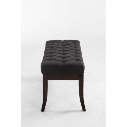 Taburete Recibidor Ramses En Tela & Madera Oscura Gris oscuro,100 cm